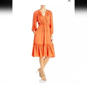 Kobi Halperin Kassi Smocked Waist Orange Dress XXL